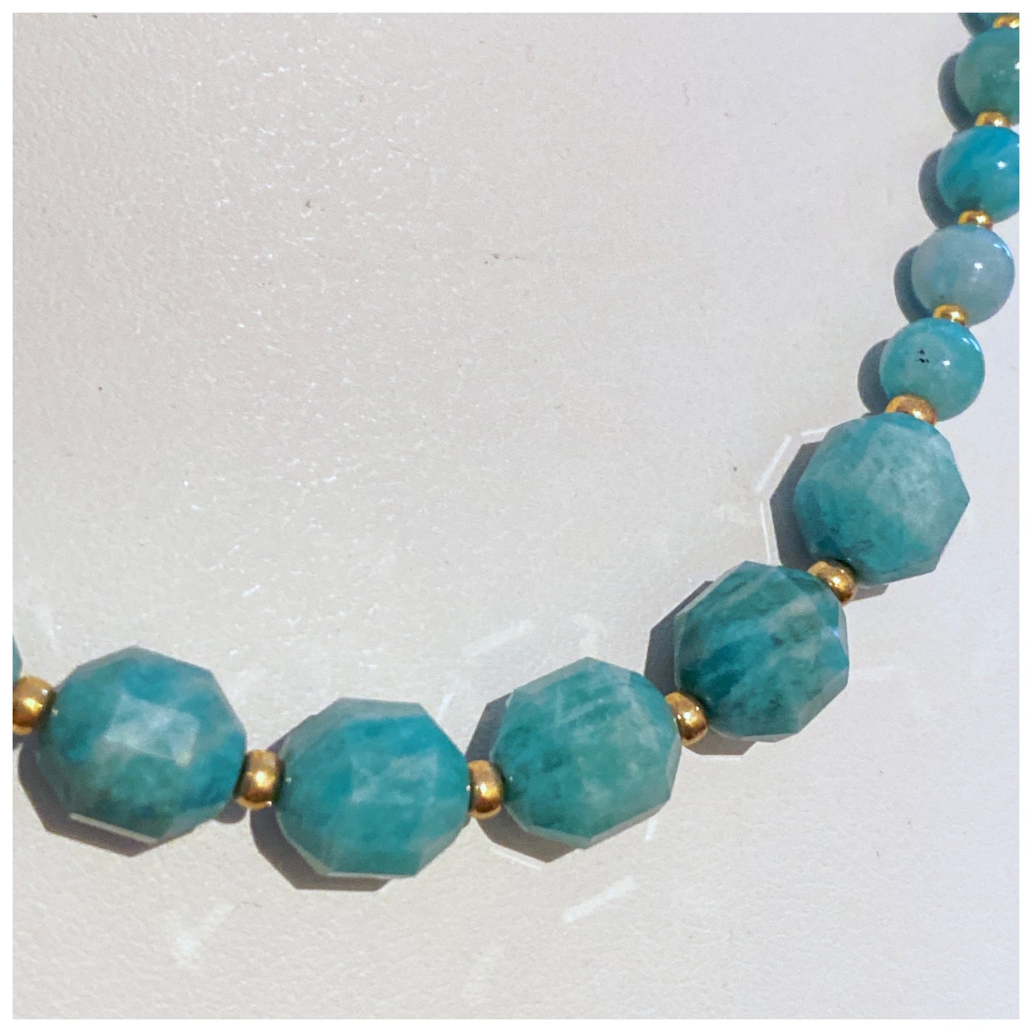Amazonite necklace  with a magnetic clasp