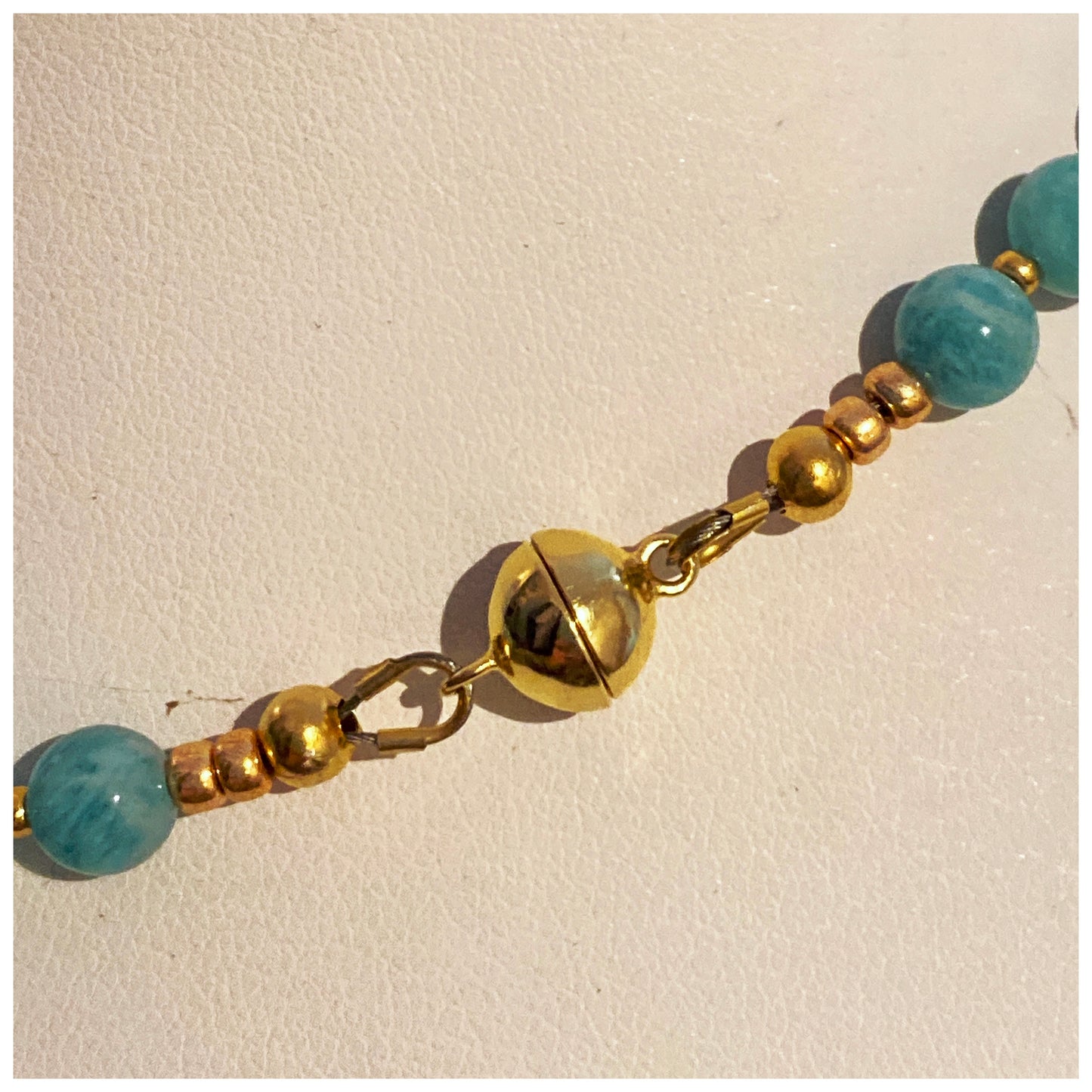 Amazonite necklace  with a magnetic clasp