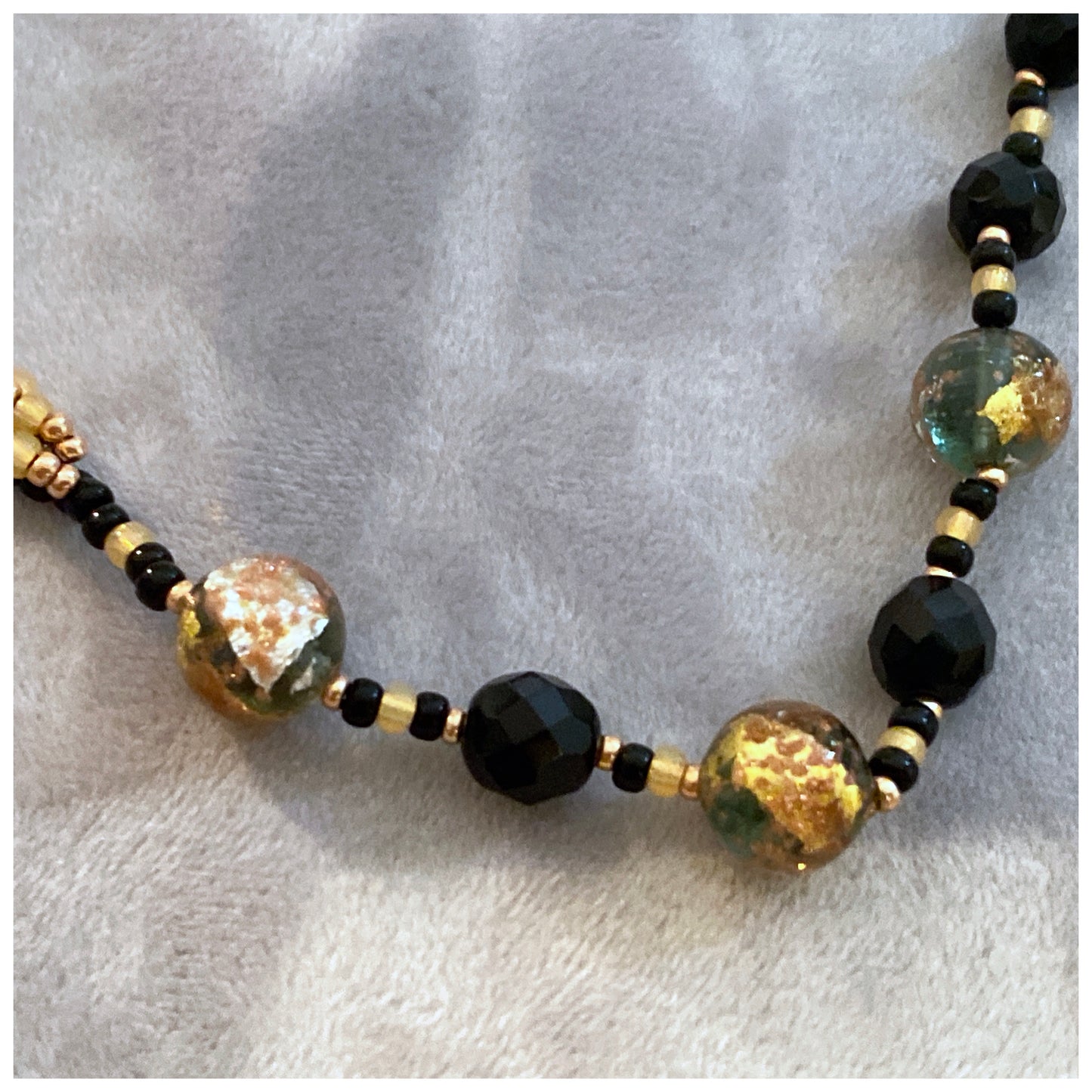Art Deco inspired Necklace with Murano Glass